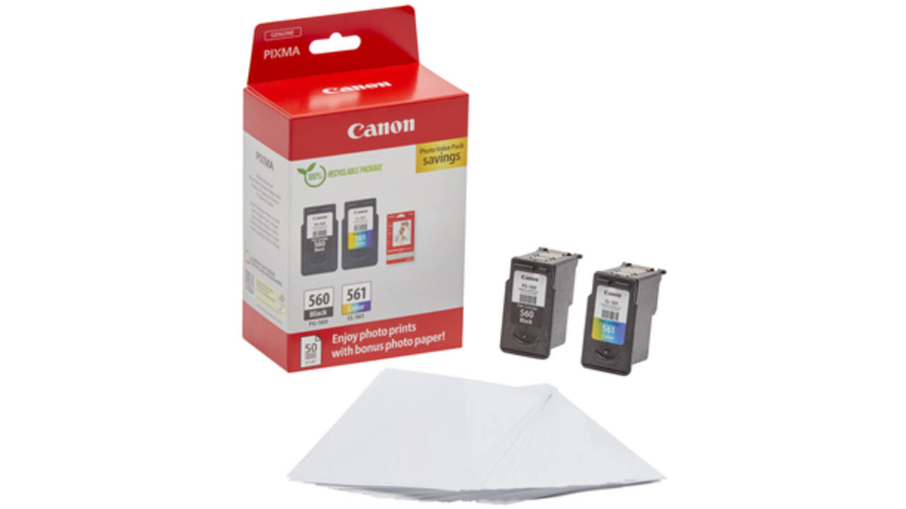 Inktcartridge Canon PG-560 CL-561 zwart + kleur