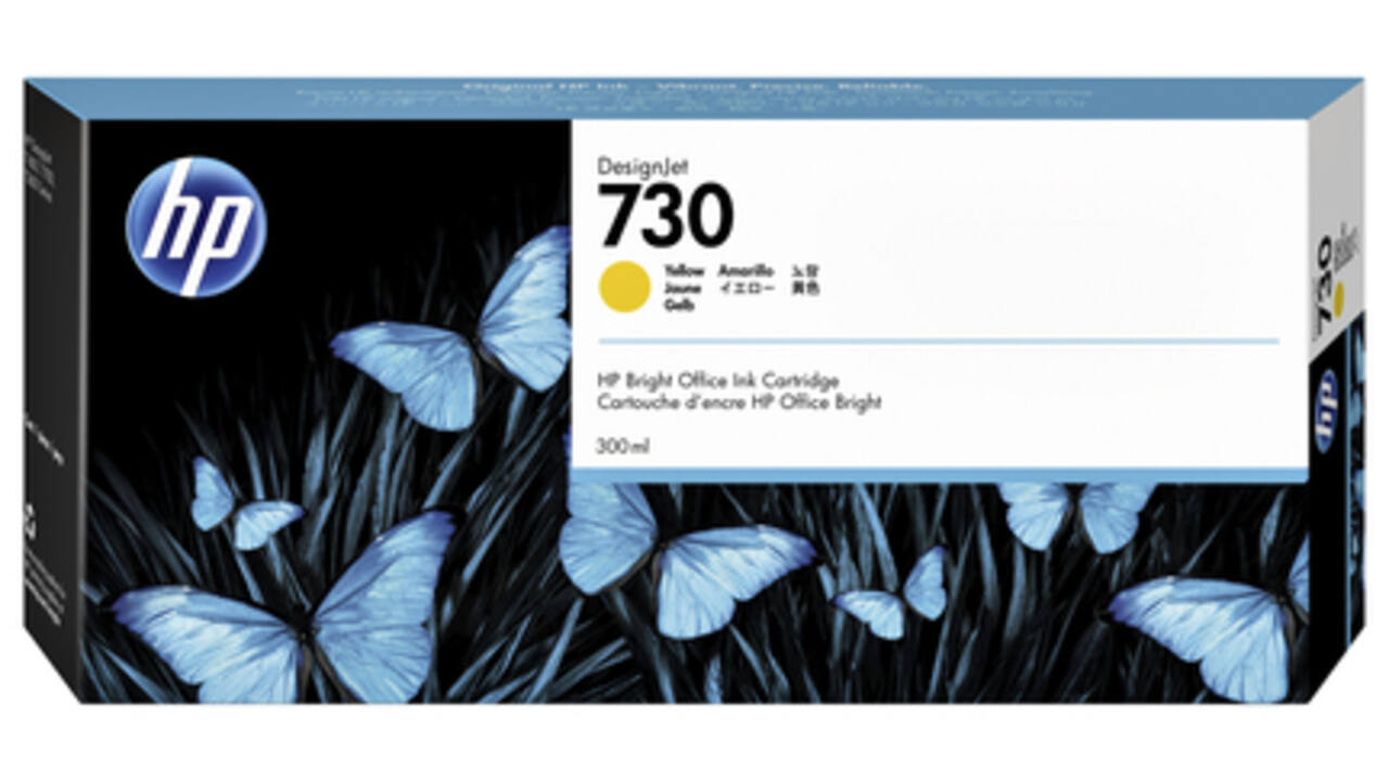 Inktcartridge HP P2V70A 730 300ml geel