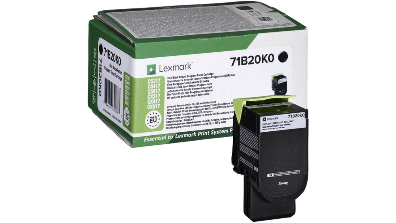 Tonercartridge Lexmark 71B20K0 zwart