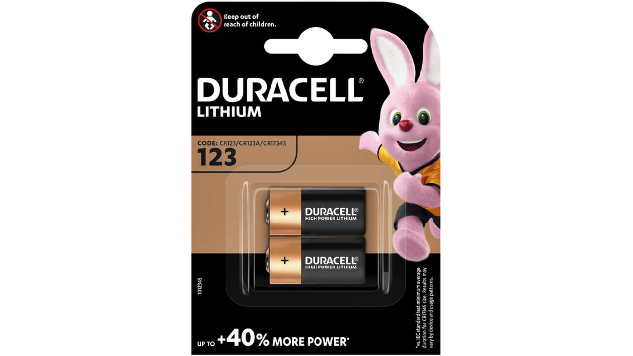 Batterij Duracell 2xCR123 high power lithium