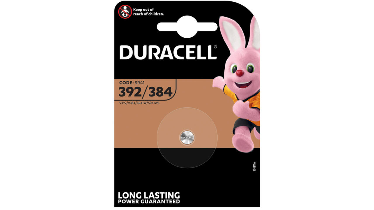 Batterij Duracell knoopcel 1x392/384 alkaline Ø7,9mm 1,5V-45mAh