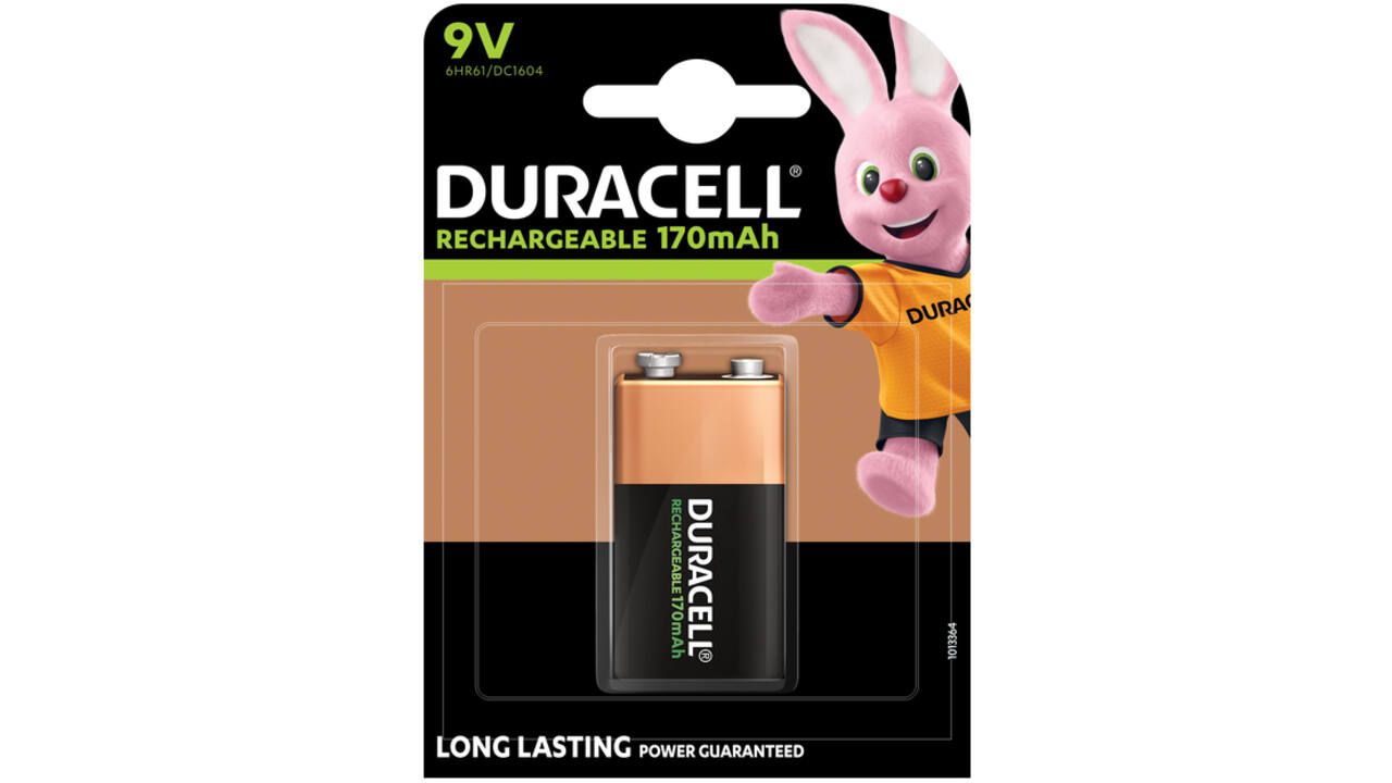 Batterij oplaadbaar Duracell 1x9Volt 170mAh Plus