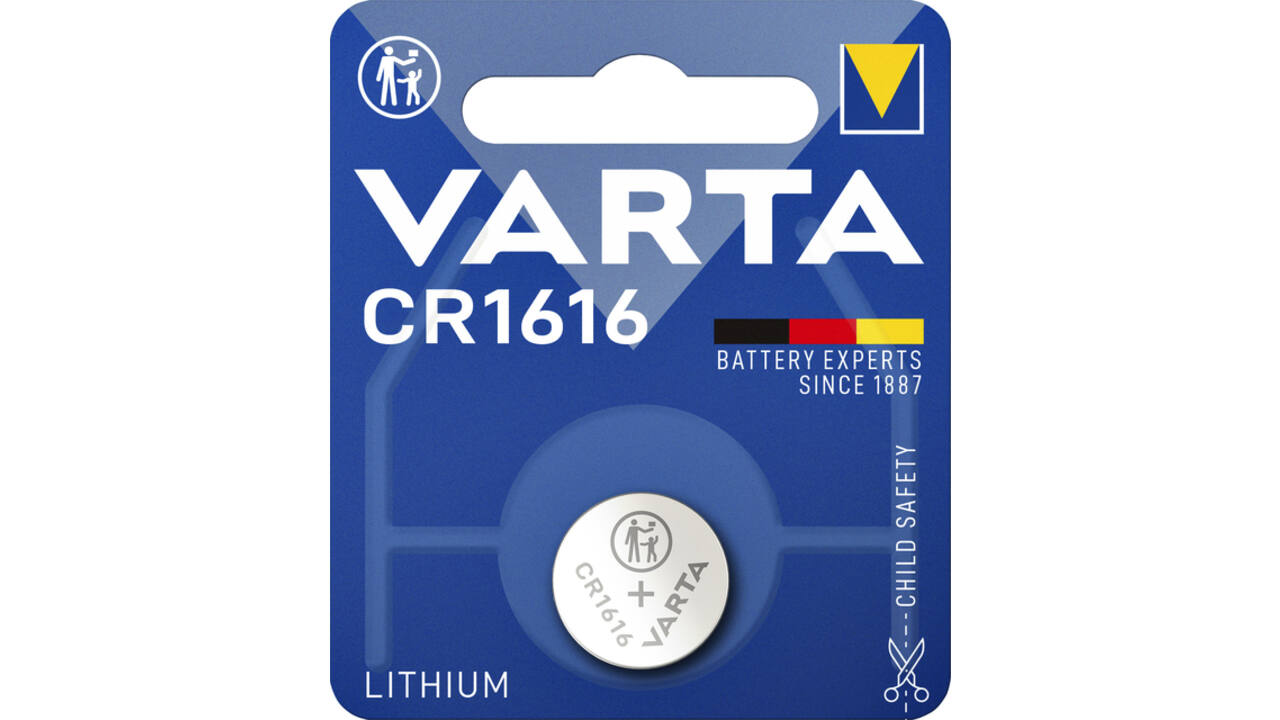 Batterij Varta knoopcel CR1616 lithium blister à 1stuk