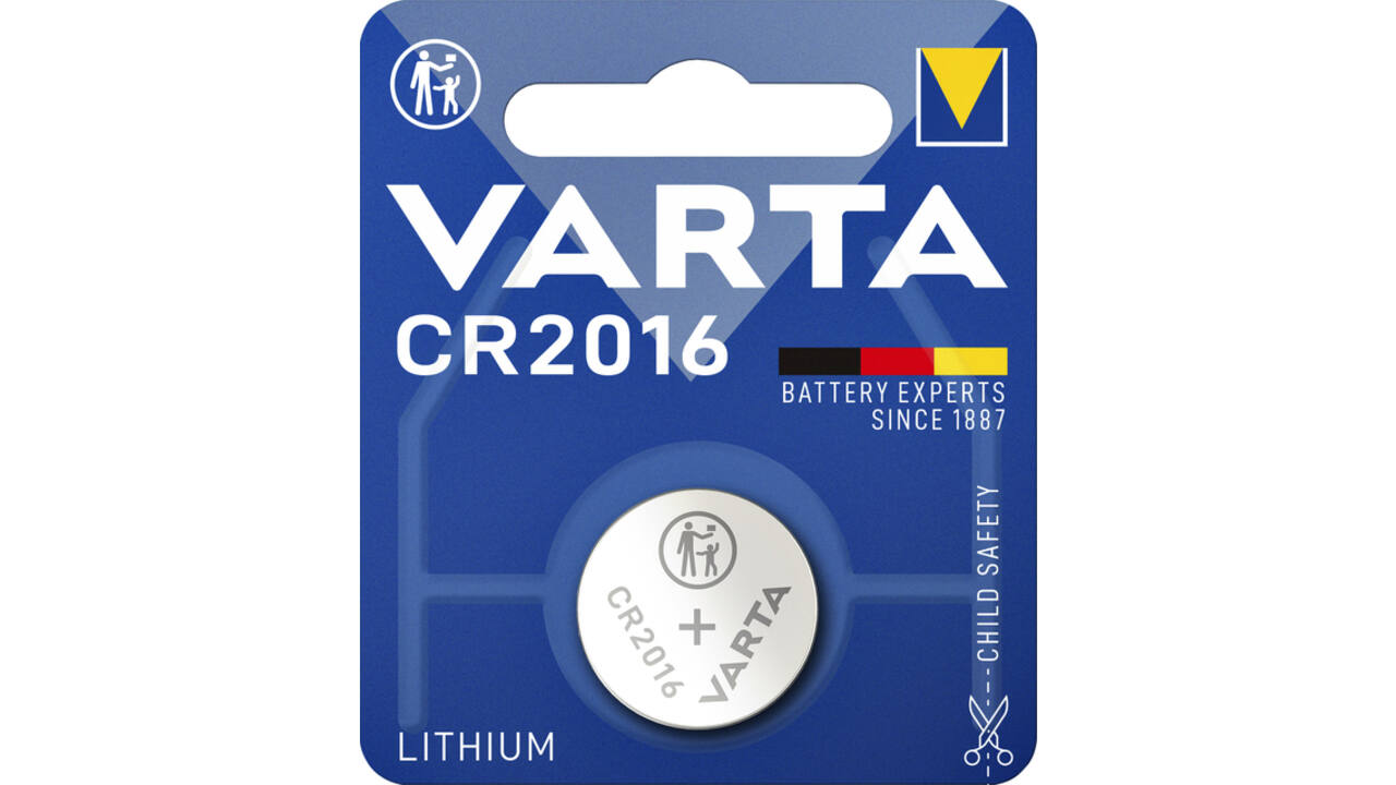Batterij Varta knoopcel CR2016 lithium blister à 1stuk
