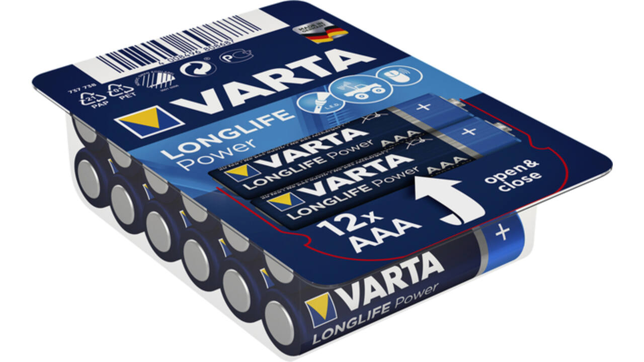 Batterij Varta Longlife Power big box 12xAAA
