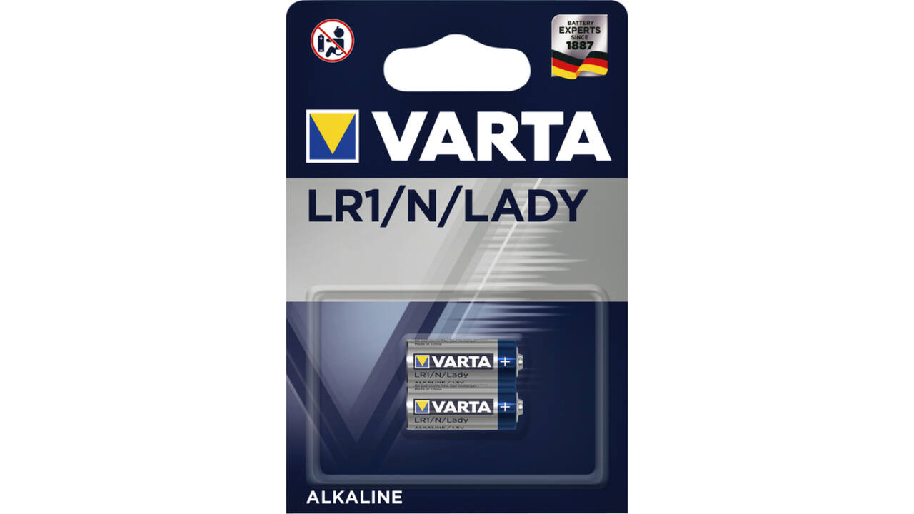 Batterij Varta LR1/N/Lady alkaline blister à 2stuk