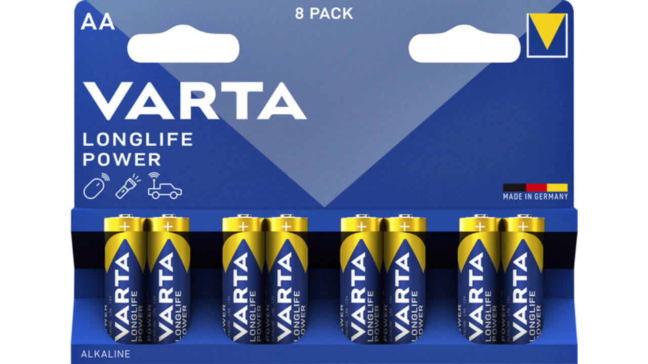 Batterij Varta Longlife Power 8xAA