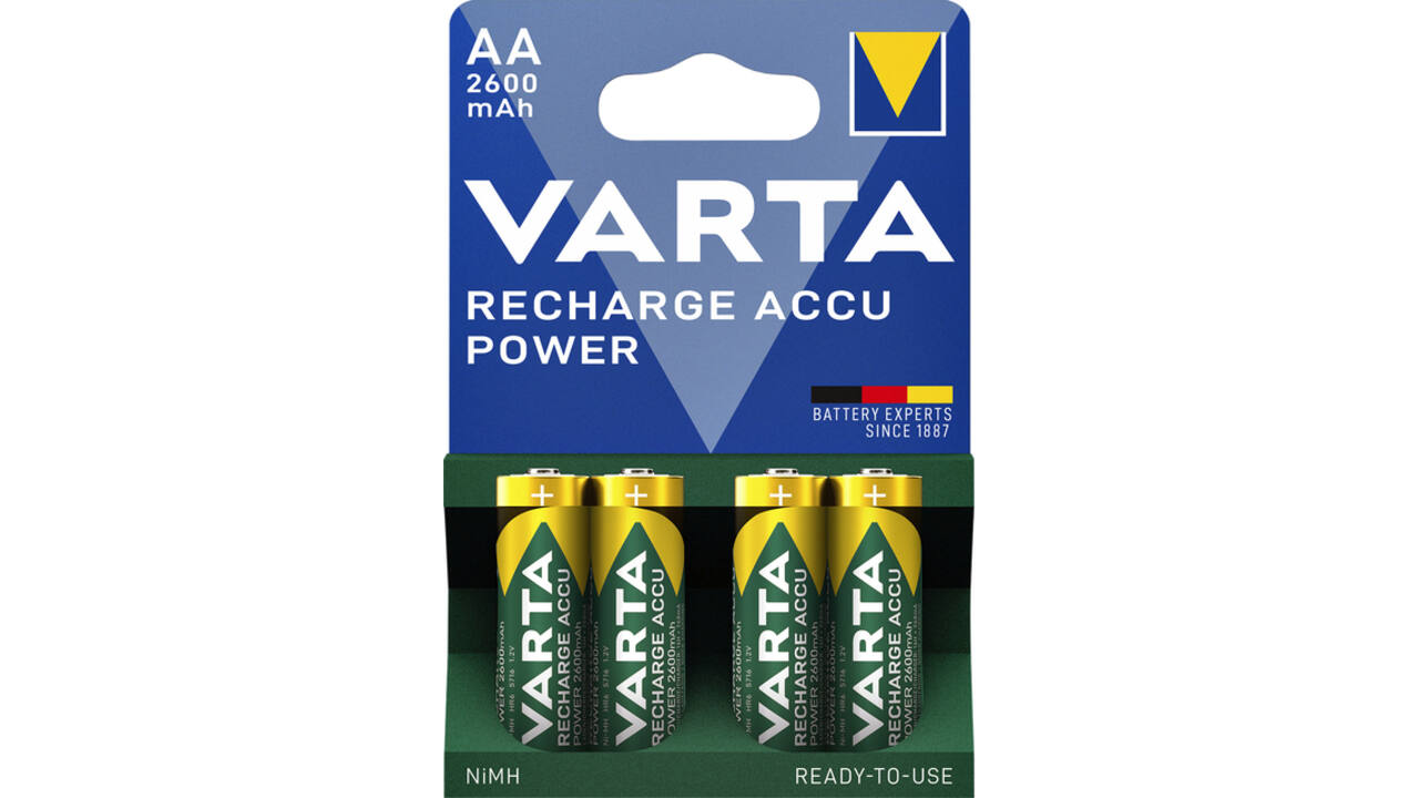Batterij oplaadbaar Varta 4xAA 2600mAh ready2use