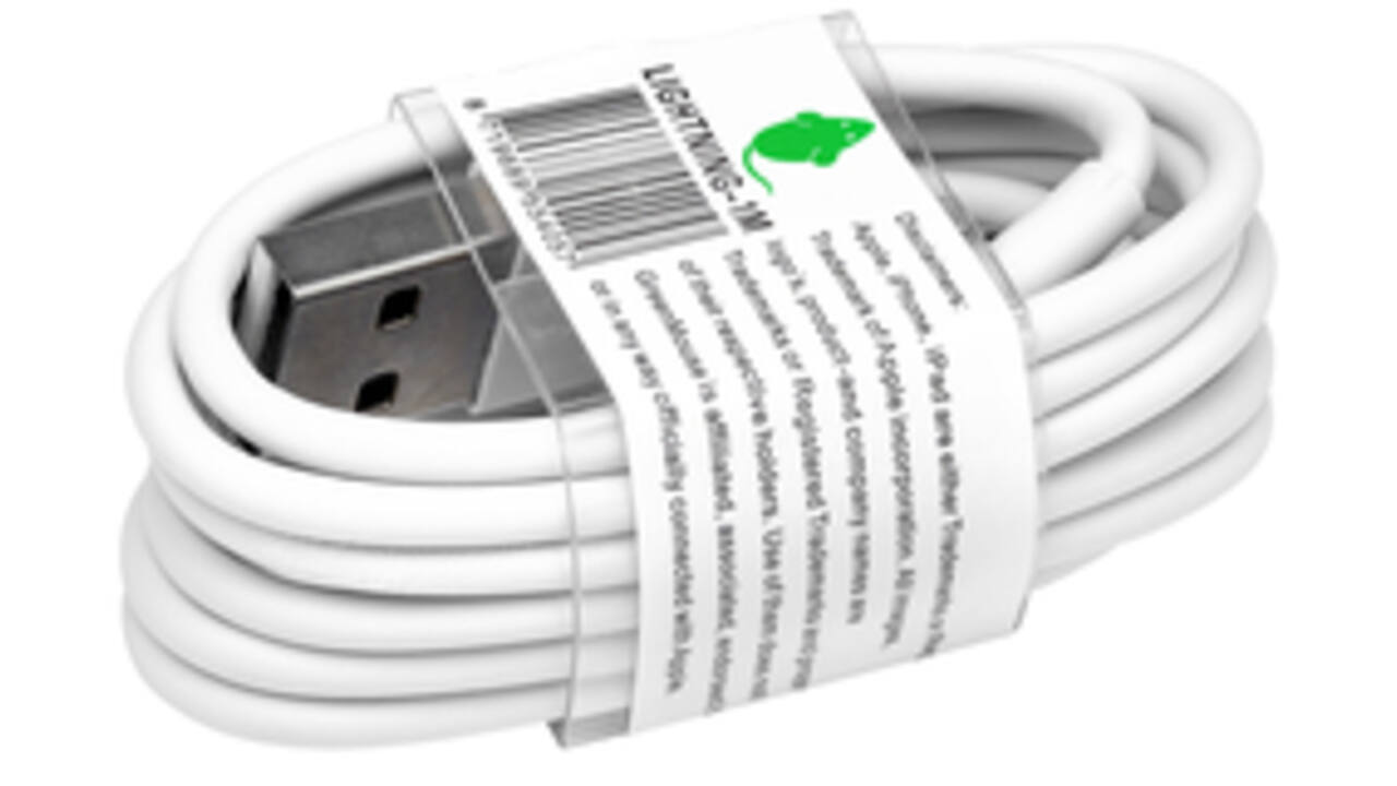 Kabel Green Mouse USB Lightning-A 1 meter wit