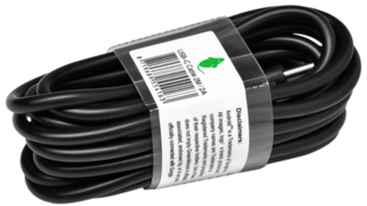 Kabel Green Mouse USB C-A 2.0 2 meter zwart