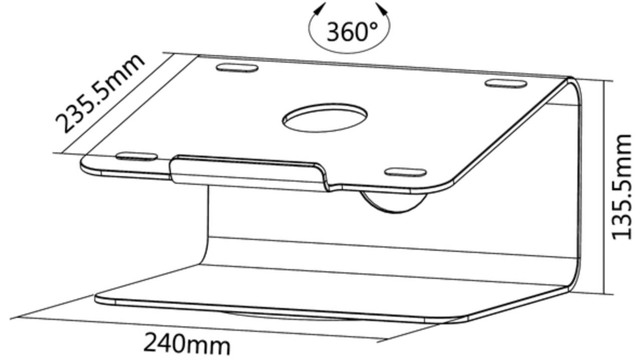 Laptopstandaard Neomounts NSLS050 zilver