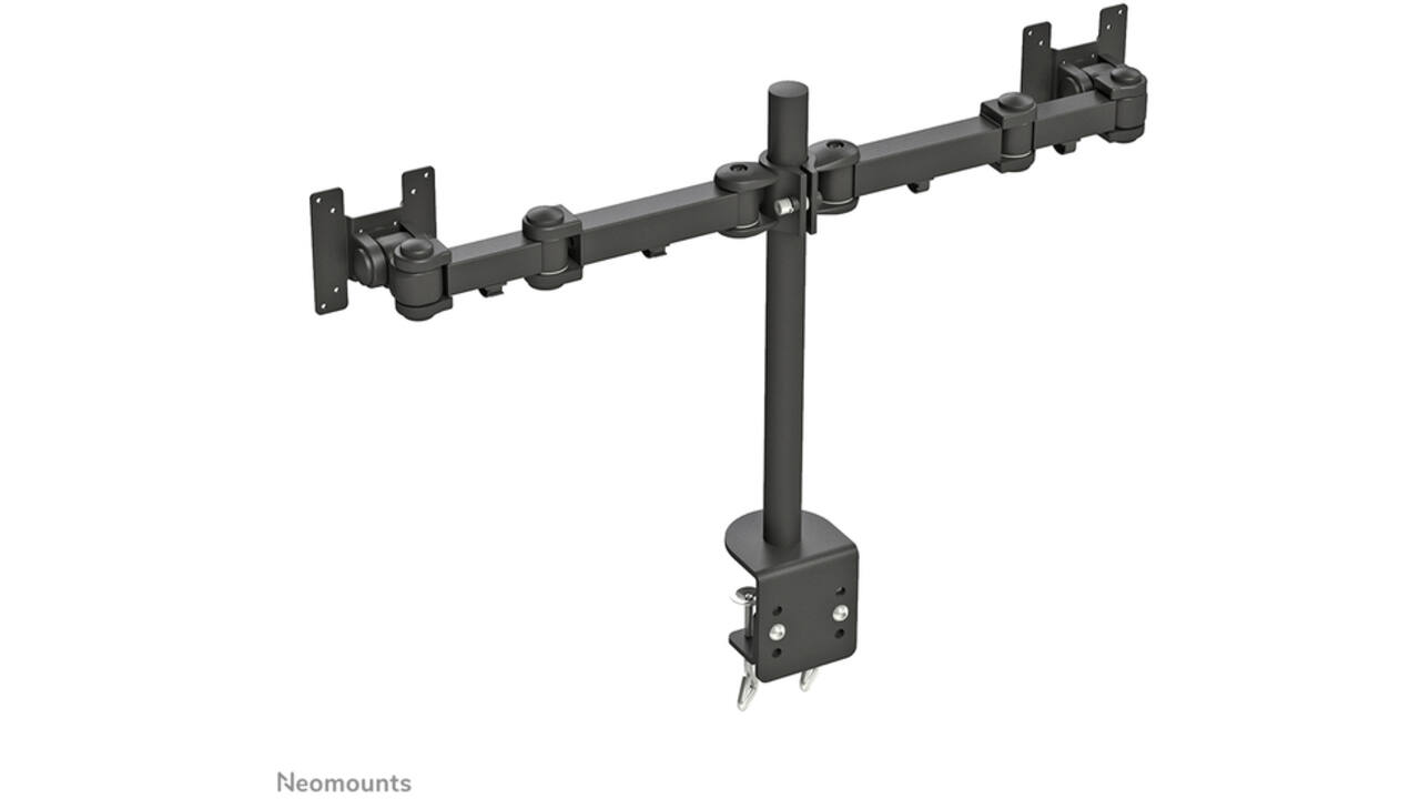 Monitorarm Neomounts D960D 2x10-27" met klem zwart