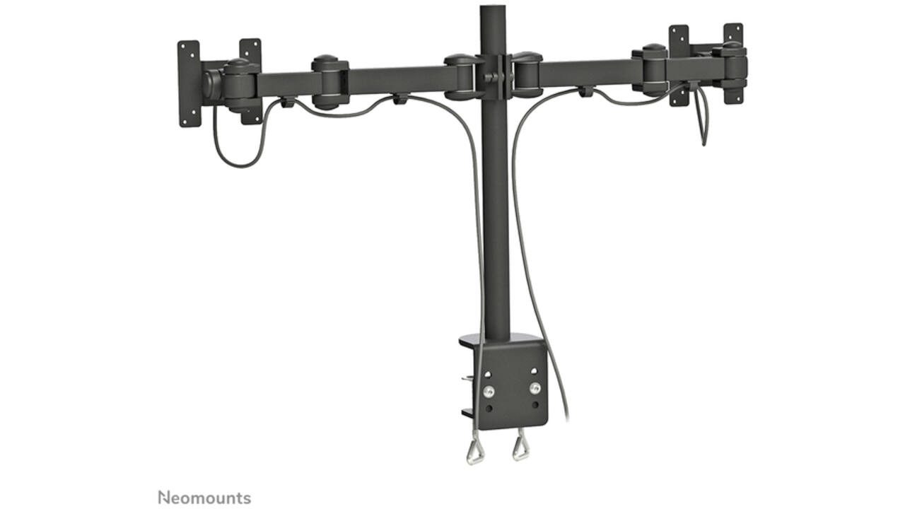 Monitorarm Neomounts D960D 2x10-27" met klem zwart