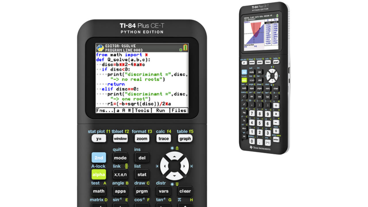 Rekenmachine TI-84 Plus CE-T Python Edition