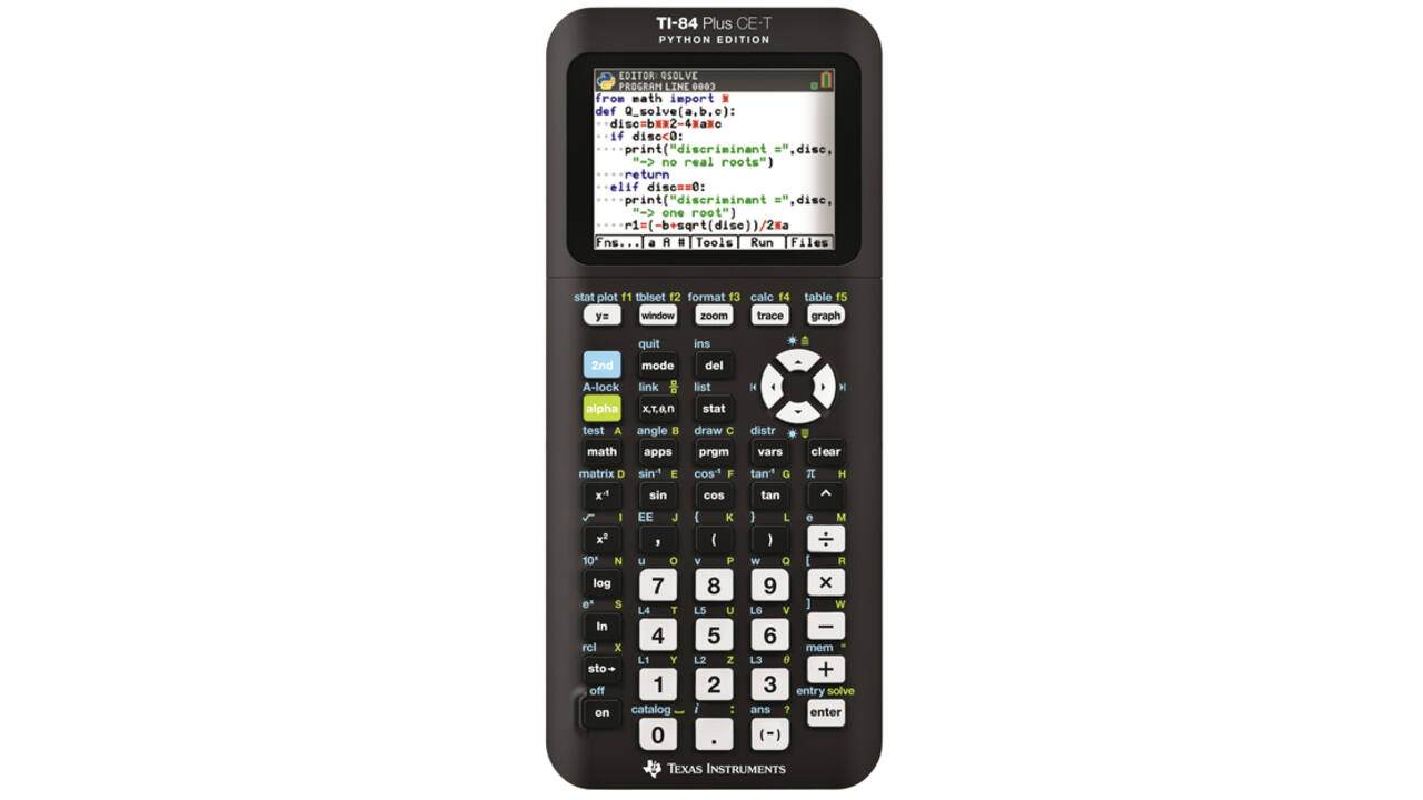 Rekenmachine TI-84 Plus CE-T Python Edition