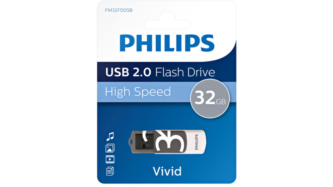 USB-stick 2.0 Philips Vivid Edition Shadow Grey 32GB