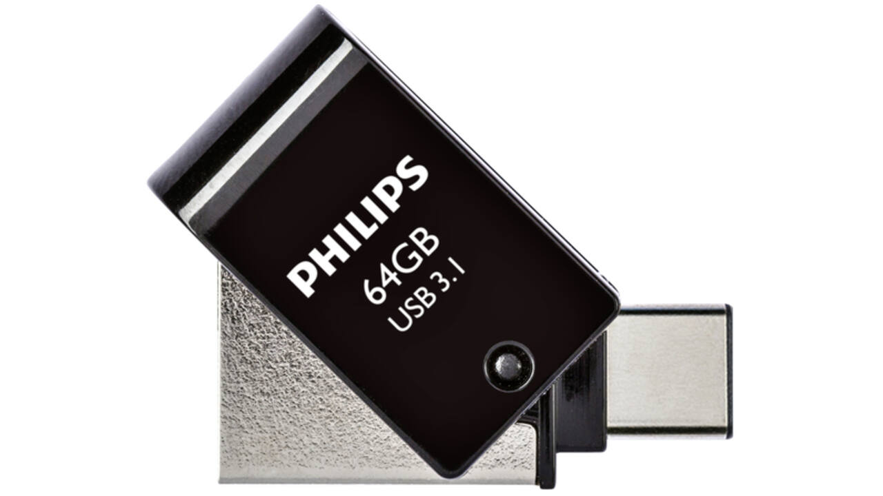 USB-stick 3.1 Philips USB-C 2-in-1 midnight black 64GB