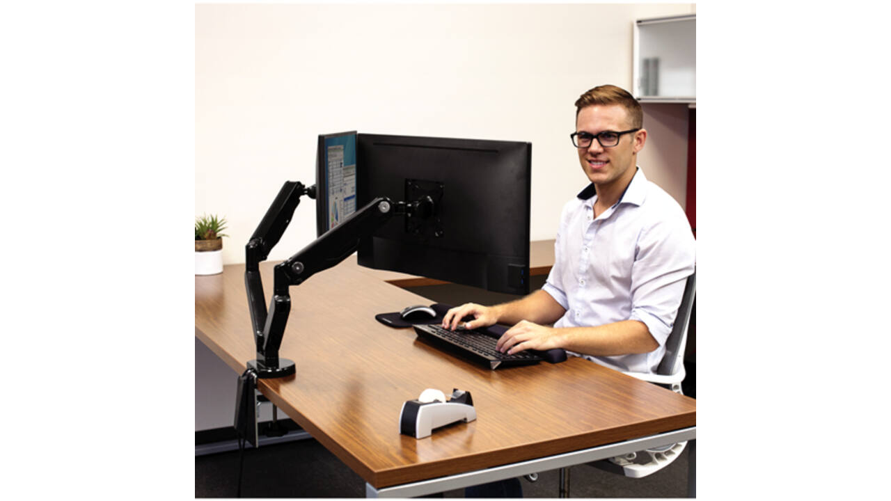 Monitorarm Fellowes Platinum Series dubbel horizontaal