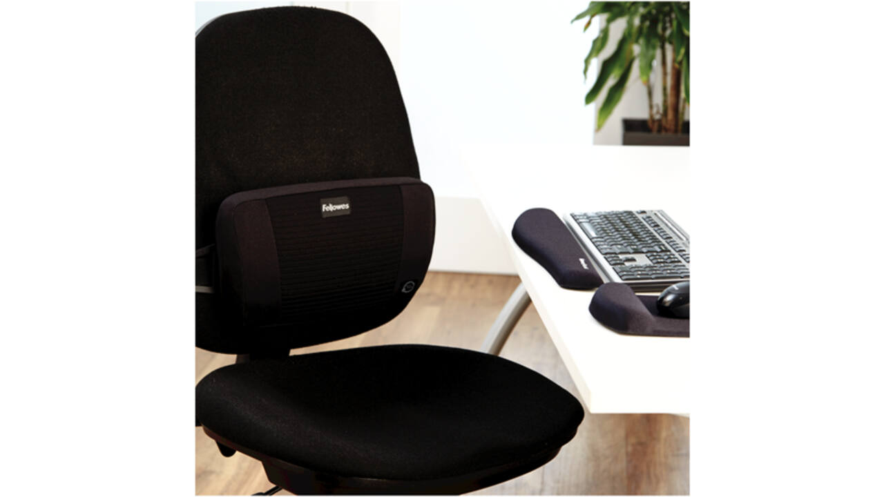 Polssteun Fellowes Plush Touch zwart