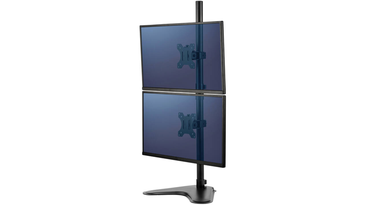 Monitorarm Fellowes Seasa dubbel verticaal vrijstaand zwart