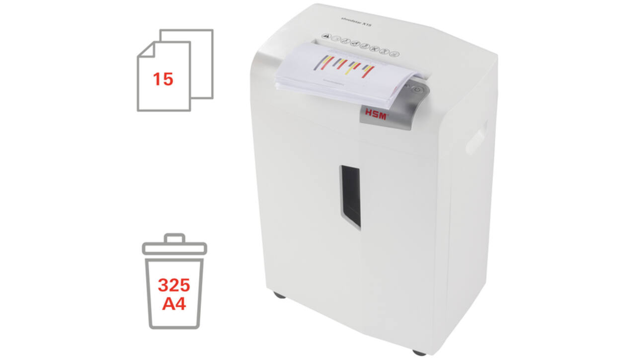 Papiervernietiger HSM Shredstar X15 snippers 4x37mm