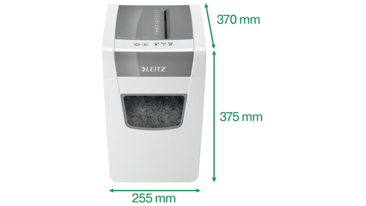 Papiervernietiger Leitz IQ Slim Home Office P4 snippers 4x28mm