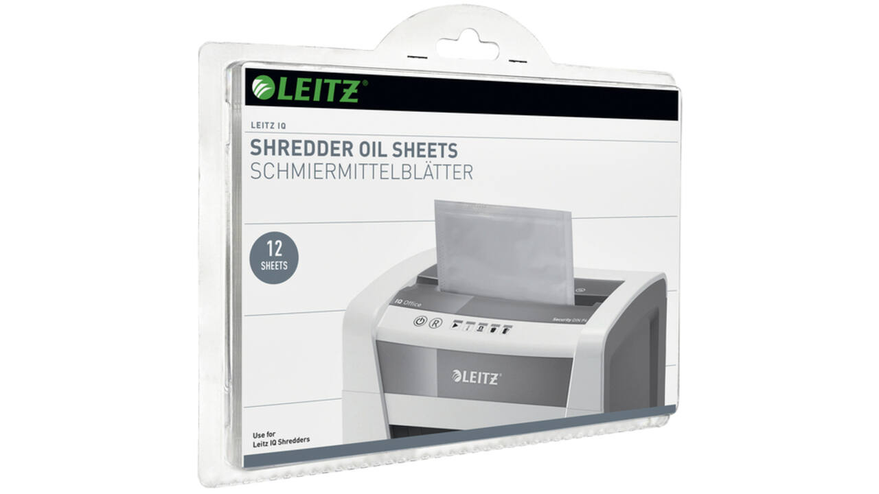 Olie voor papiervernietiger sheet Leitz IQ 12vel