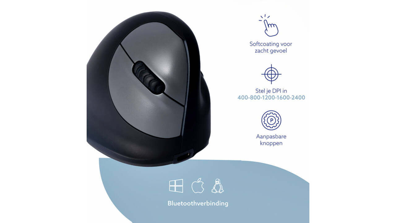 Muis R-Go Ergonomisch HE Break Wireless Rechts M