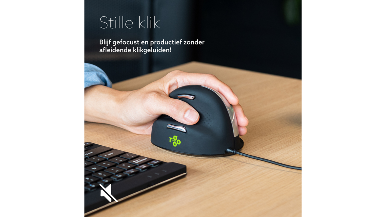 Muis R-Go Ergonomisch HE Break Draad Links M