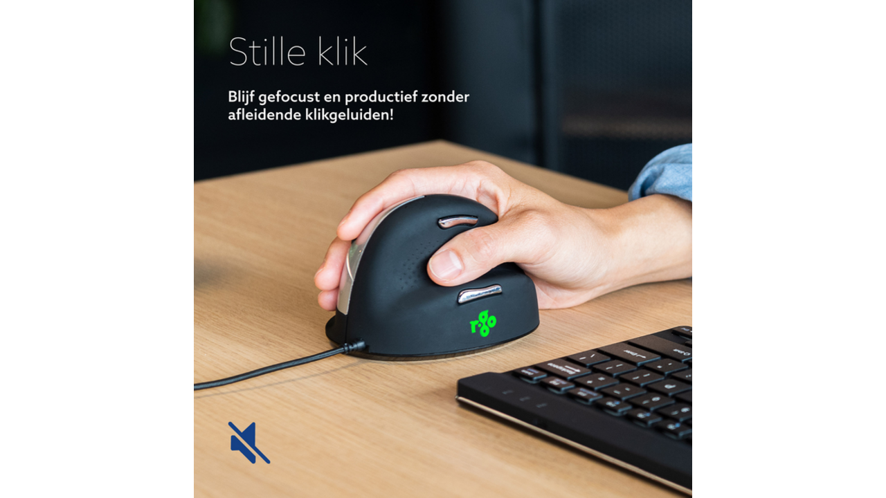 Muis R-Go Ergonomisch HE Break Draad Rechts L