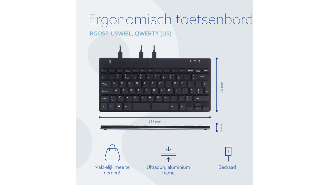 Toetsenbord R-Go Ergonomisch Split Break QWERTY