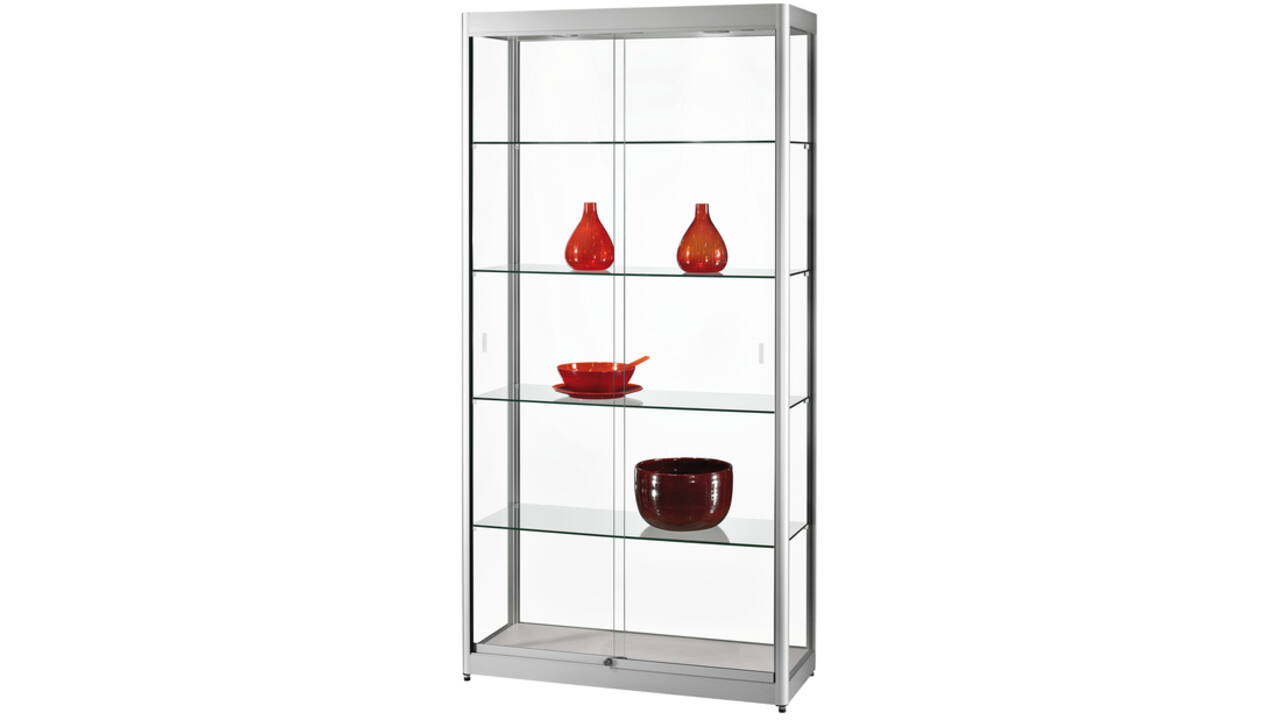 Vitrinekast SDB gpc-1000 led zilver 1000x400x2000mm