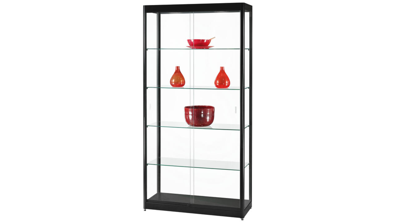 Vitrinekast SDB gpc-1000 led zwart 1000x400x2000mm