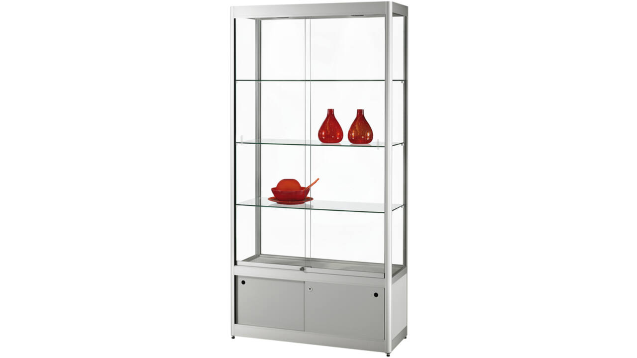 Vitrine SDB gpc-o-1000 led zilver 1000x400x2000mm