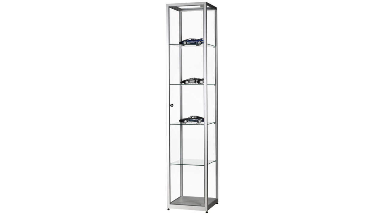 Vitrinekast SDB wms-h400 zilver 400x400x1984mm