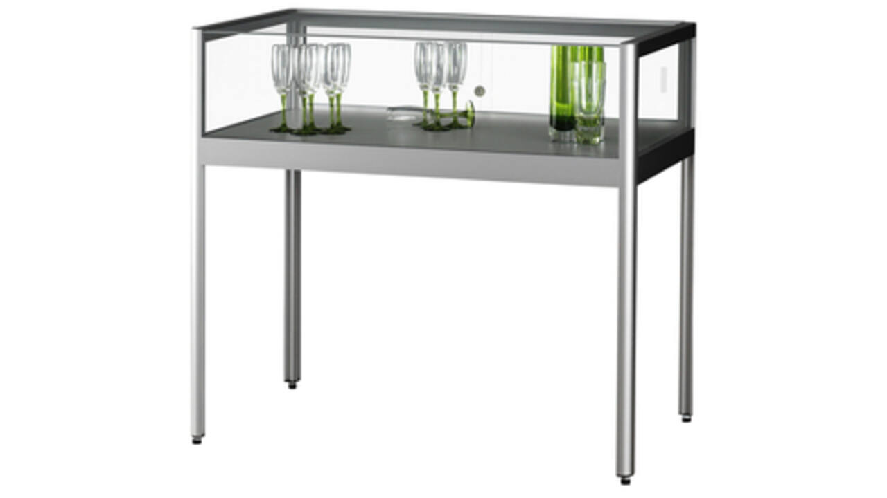 Vitrinekast SDB tav-1 zilver 1000x600x920mm