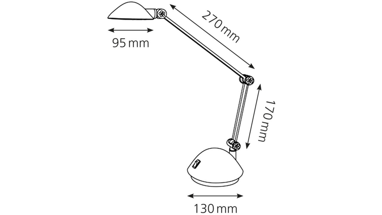 Bureaulamp Hansa led Space zwart