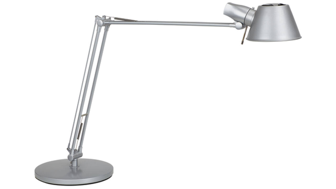 Bureaulamp MAUL Rock LED voet zilvergrijs