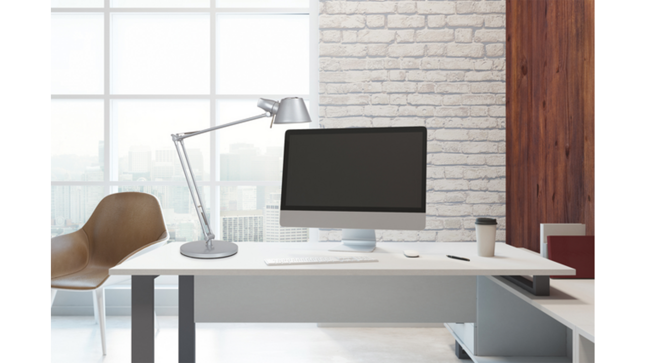 Bureaulamp MAUL Rock LED voet zilvergrijs