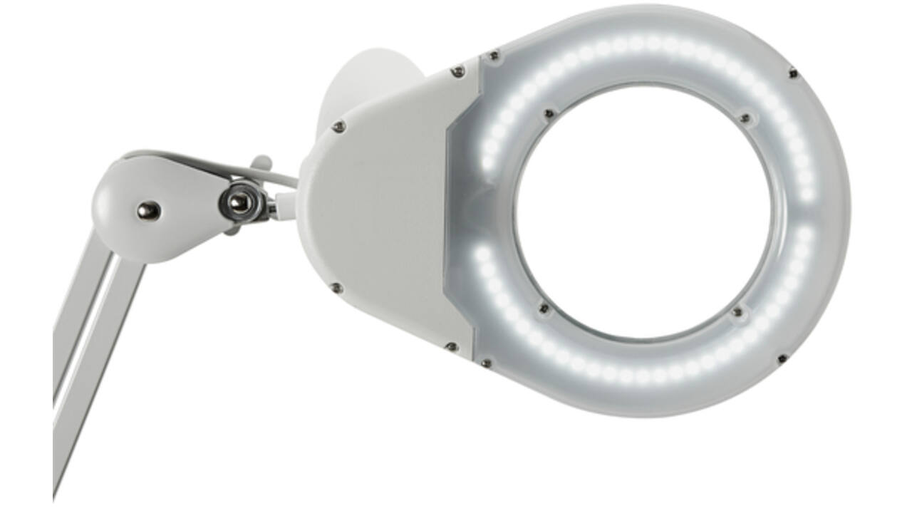 Loeplamp MAUL Viso LED tafelklem wit