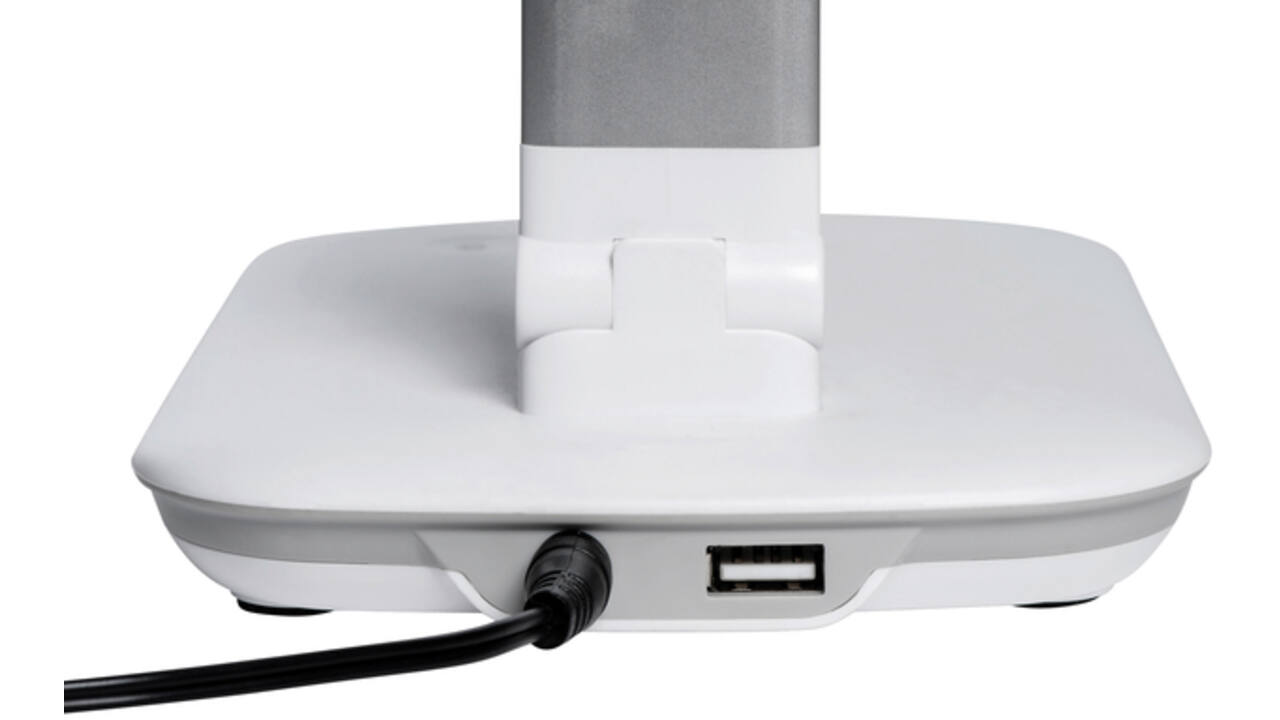 Bureaulamp MAUL Jazzy LED voet dimbaar + usbpoort wit