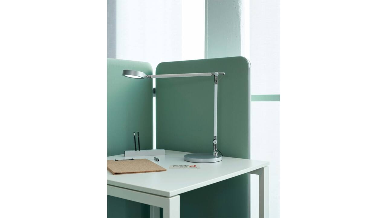 Bureaulamp MAUL Grace LED voet dimbaar colour vario zilver