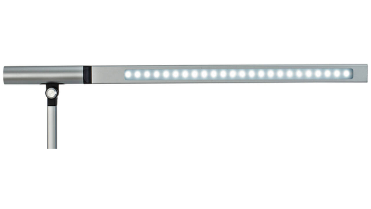 Bureaulamp MAUL Rubia LED voet dimbaar colour vario + usbpoort zilver