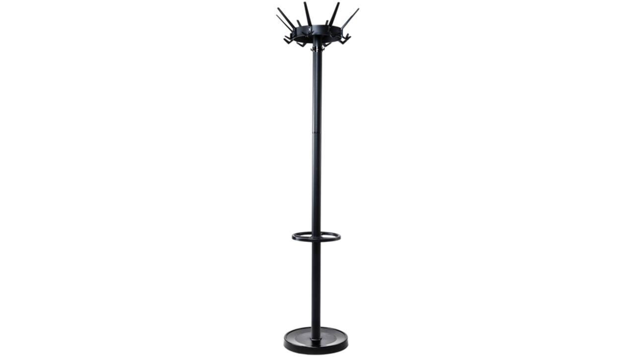 Kapstok MAUL Caligo staand 175cm 32 haken zwart RAL9004