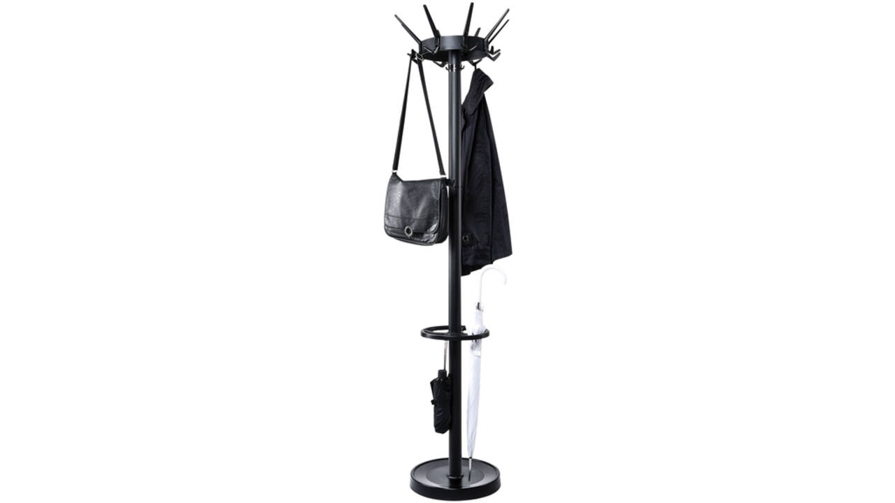 Kapstok MAUL Caligo staand 175cm 32 haken zwart RAL9004