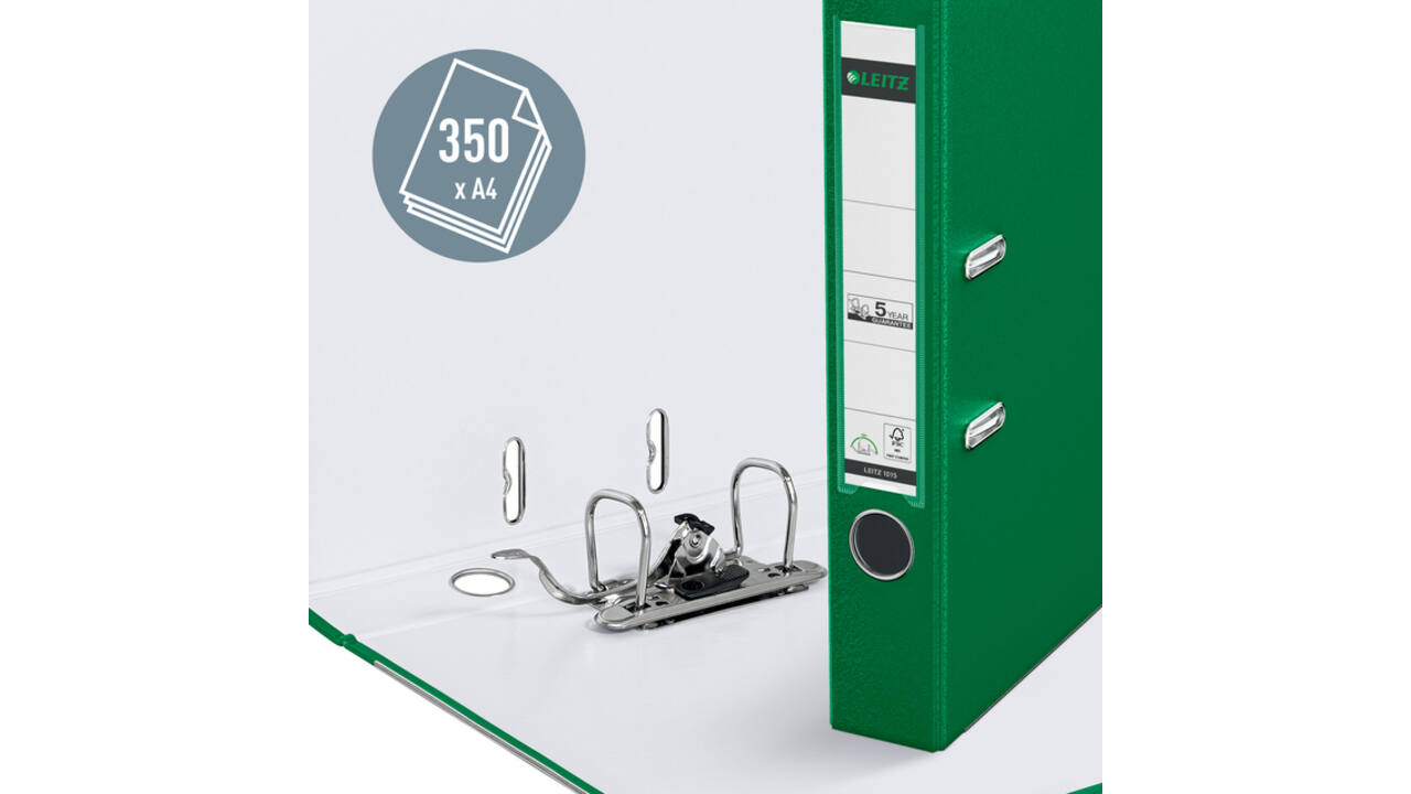 Ordner Leitz 1015 180° 52mm PP A4 groen