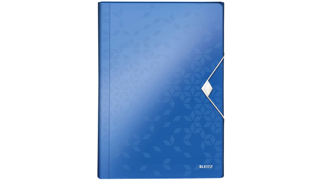 Projectmap Leitz WOW voor A4 6 vaks PP blauw