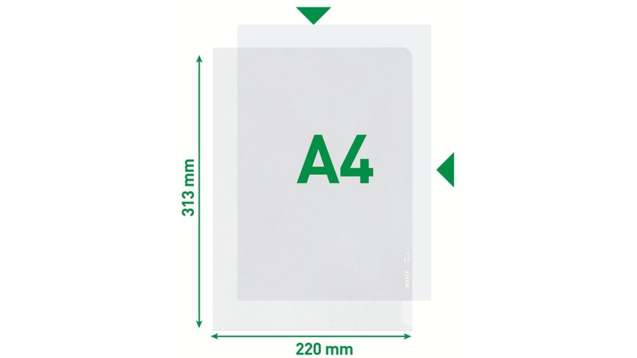 Insteekmap L-model Leitz Premium 0.13mm PP A4 transparant 100 stuks