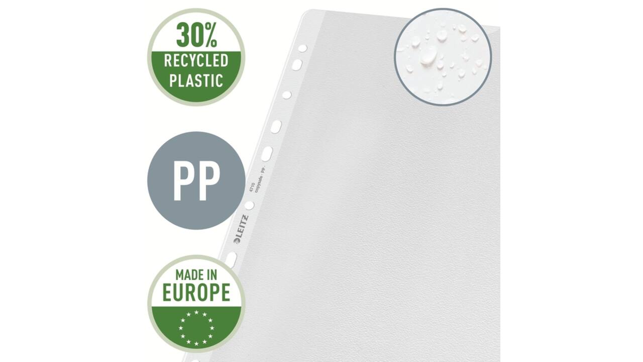 Showtas Leitz Premium copy safe 0.13mm PP A4 100 stuks