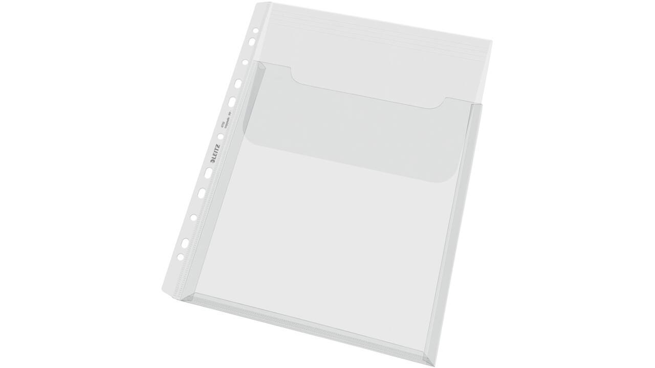 Harmonica showtas Leitz Premium met bovenklep copy safe PP A4 glashelder 5 stuks